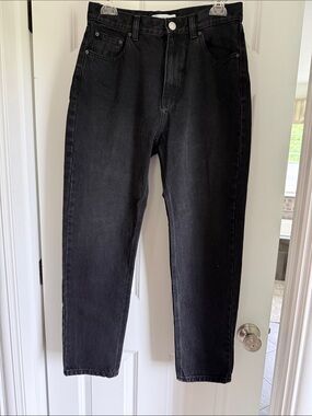 Women’s Pull & Bear Black High Rise Denim Jeans Size 6